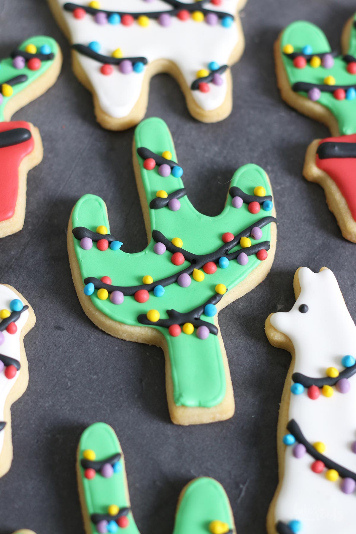 Lama & Cactus Christmas Cookies | Bake to the roots