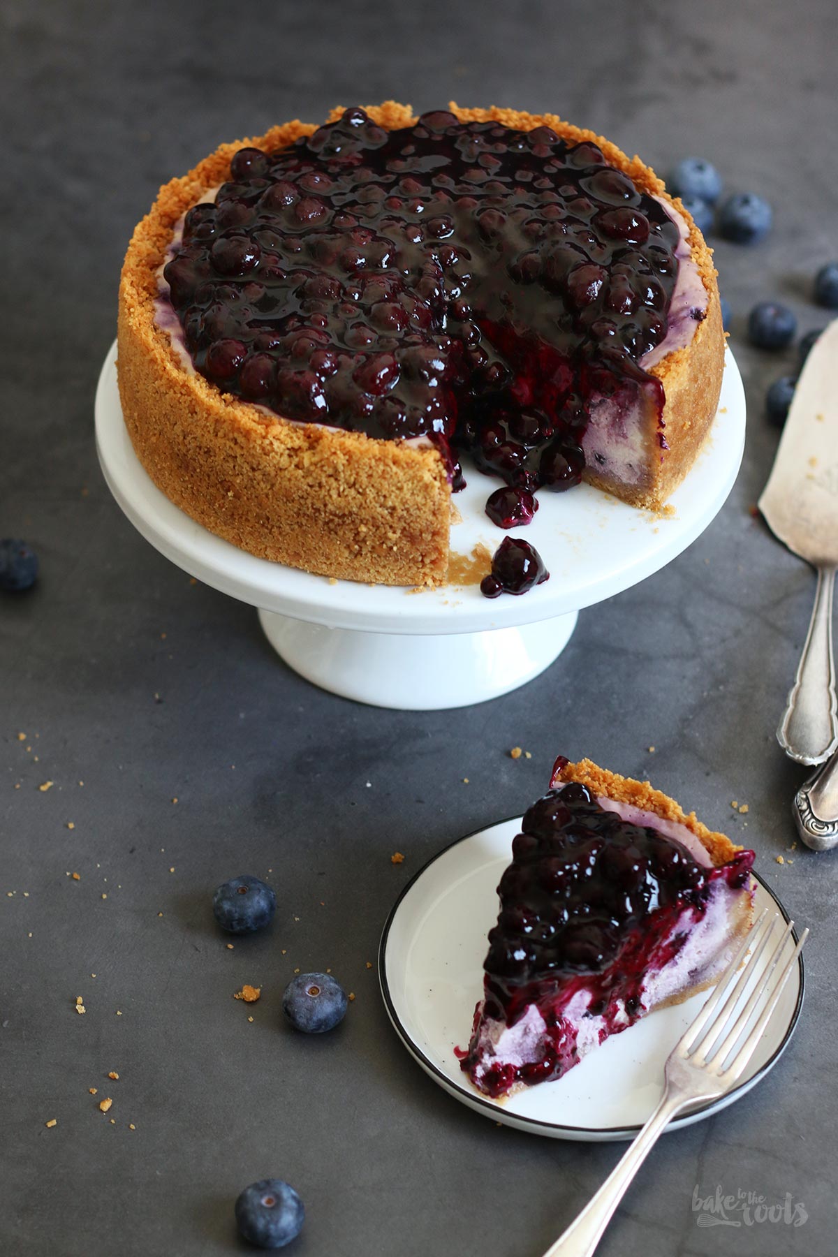 Blueberry Cheesecake (sugar-free) | Bake to the roots