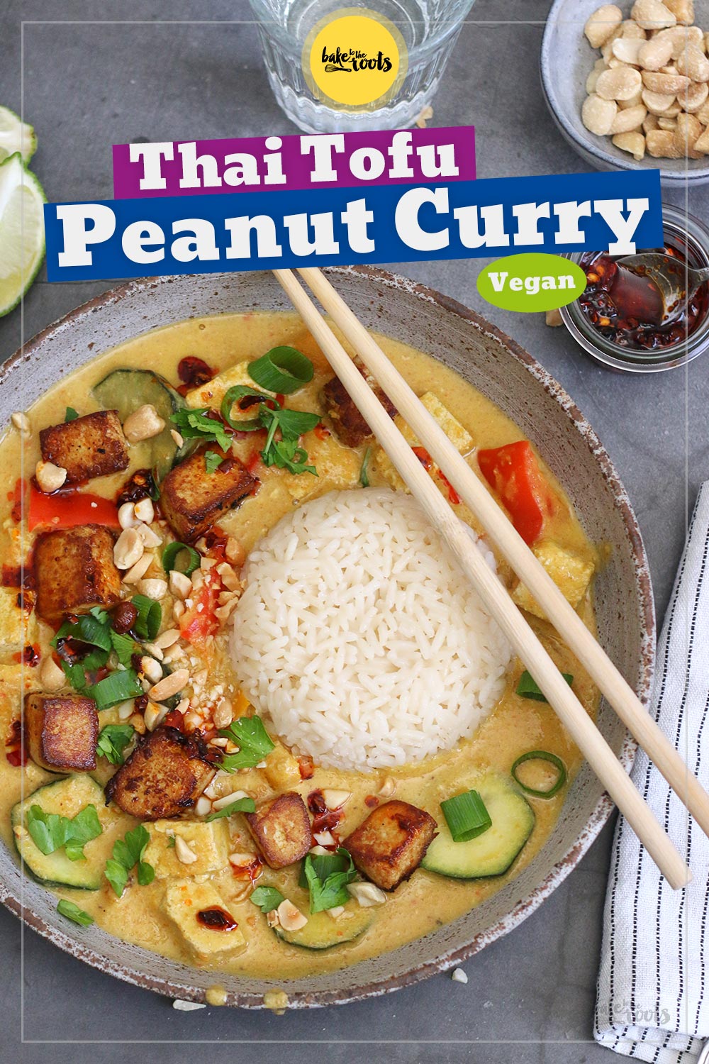Vegan Thai Peanut & Tofu Curry | Bake to the roots