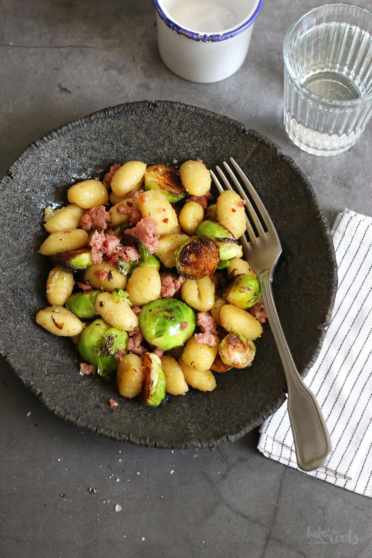 Gnocchi with Brussels Sprouts and Salsiccia | Bake to the roots