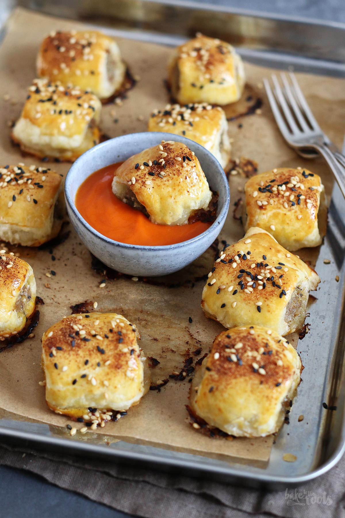 Puff Pastry Sausage Rolls | Bake to the roots