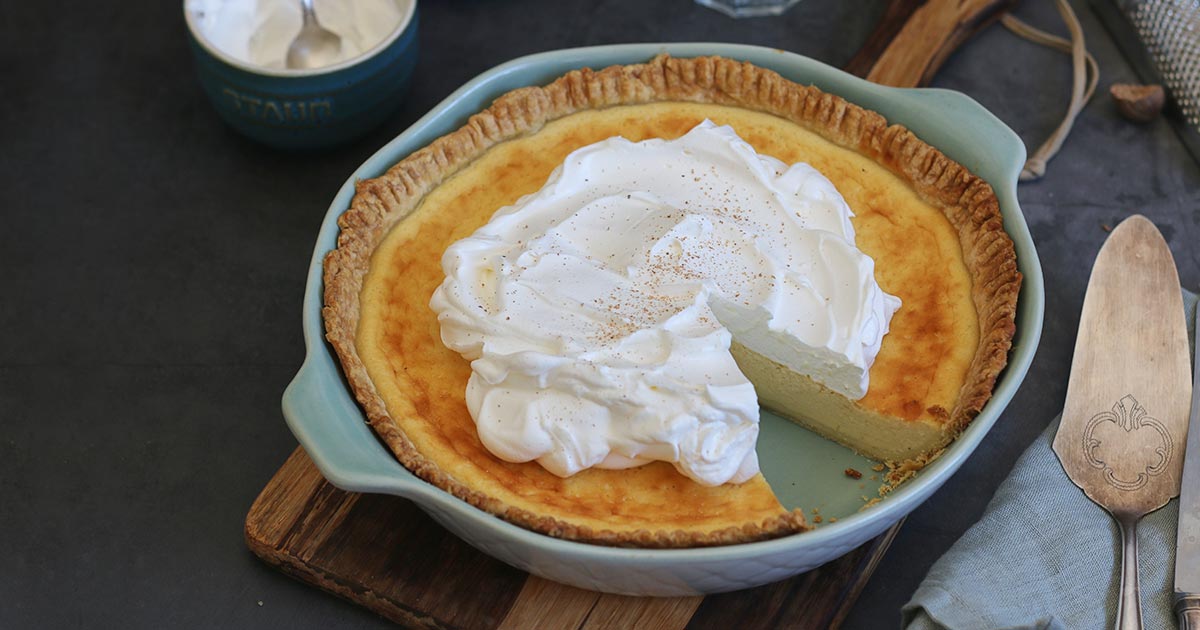 Easy Buttermilk Pie (sugar-free) | Bake to the roots