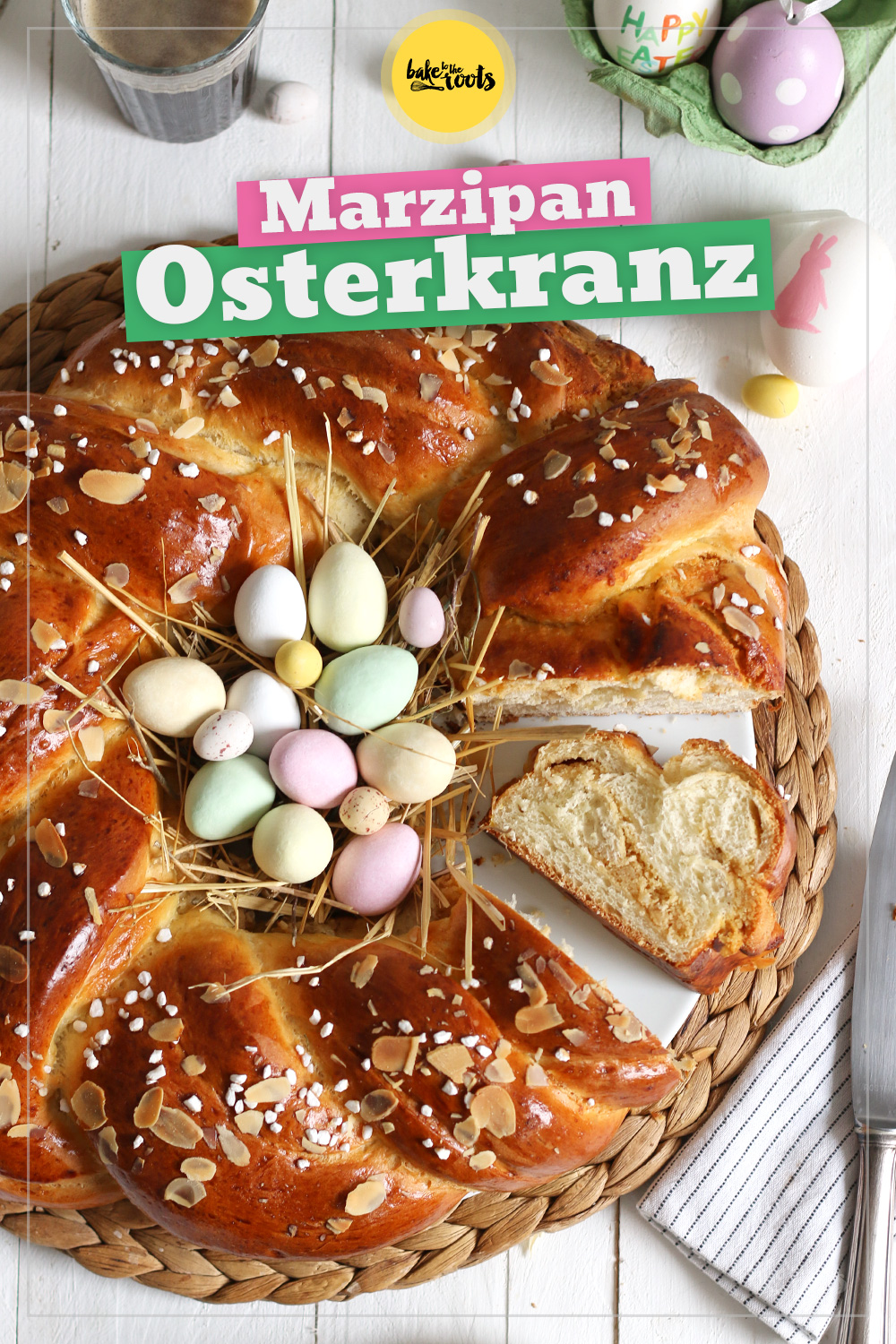 Marzipan Oster Hefekranz | Bake to the roots