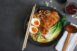 Creamy Miso Ramen with Chicken Katsu | Bake to the roots