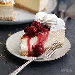Creamiest Cheesecake with Cherry Compote (sugar-free) | Bake to the roots