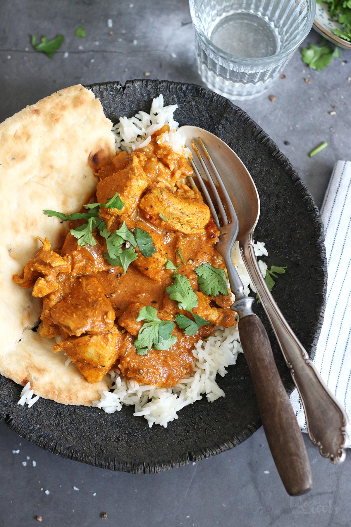 Butter Chicken mit Reis & Naan Brot | Bake to the roots