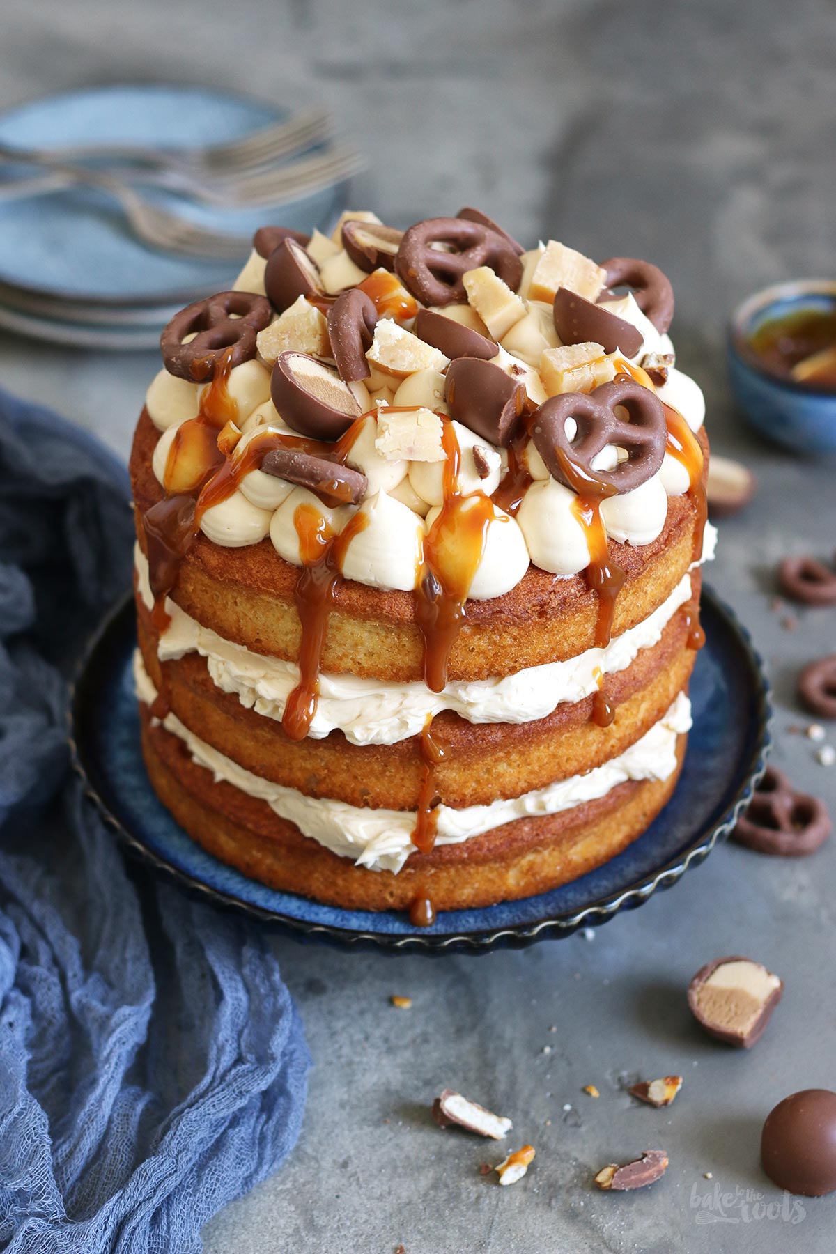 Salted Caramel Cake | Bake to the roots
