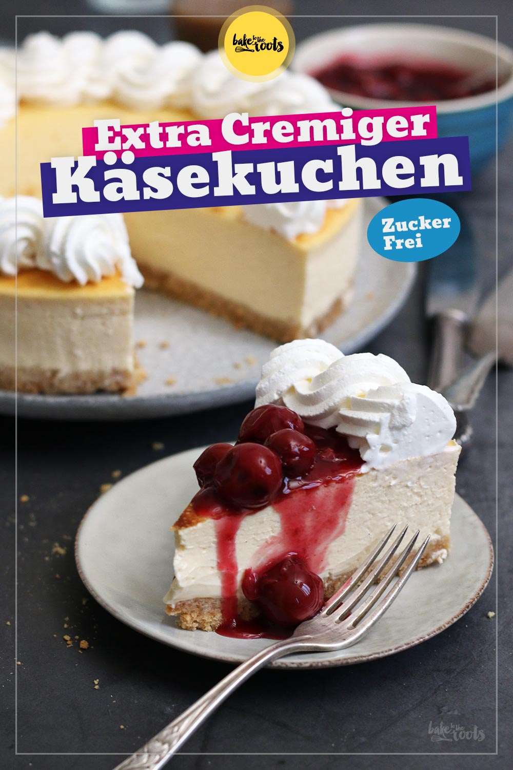 Super Cremiger Cheesecake (zuckerfrei) | Bake to the roots