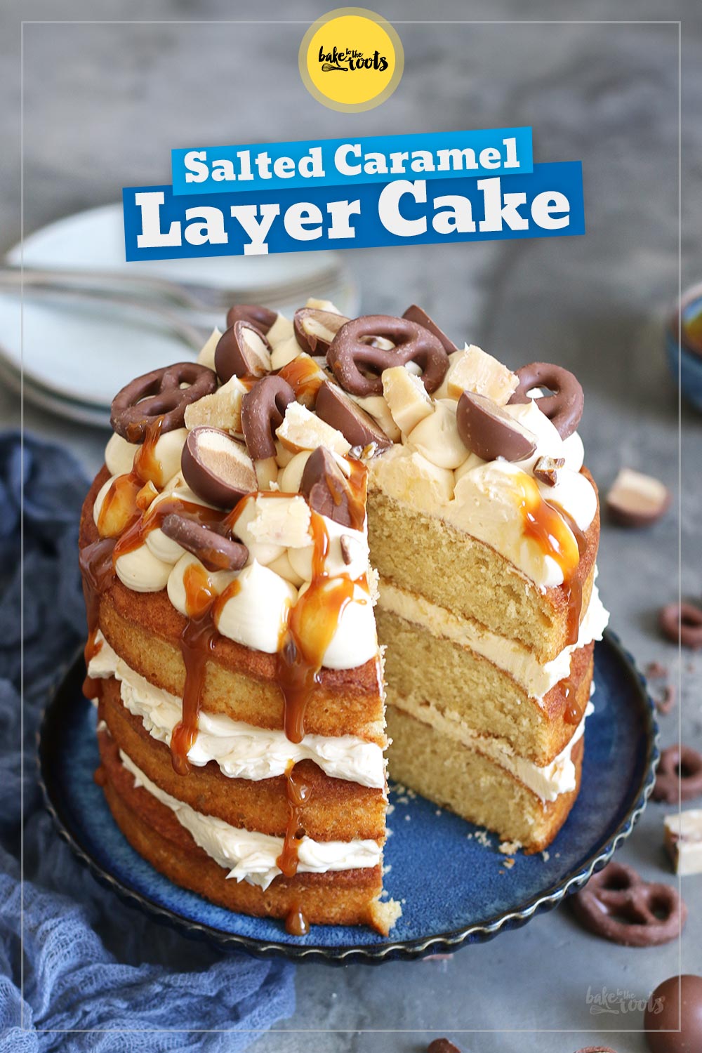 Salted Caramel Cake | Bake to the roots
