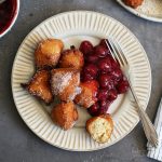 Drop Donuts mit Kirschkompott | Bake to the roots