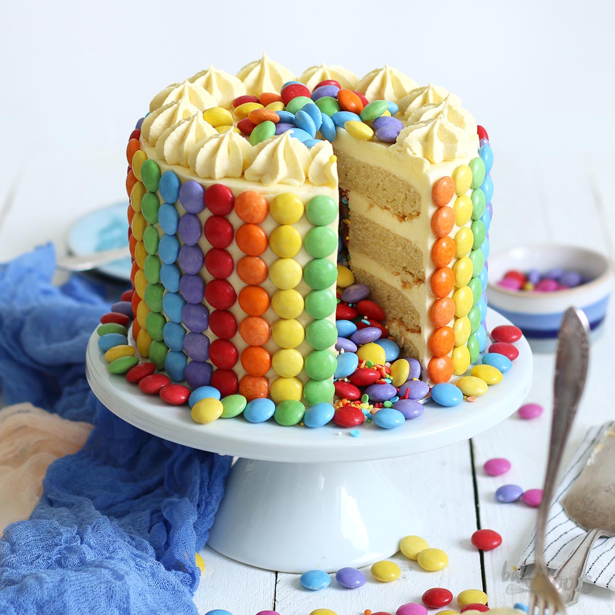 Rainbow Candy Explosion Cake Delivery Los Angeles