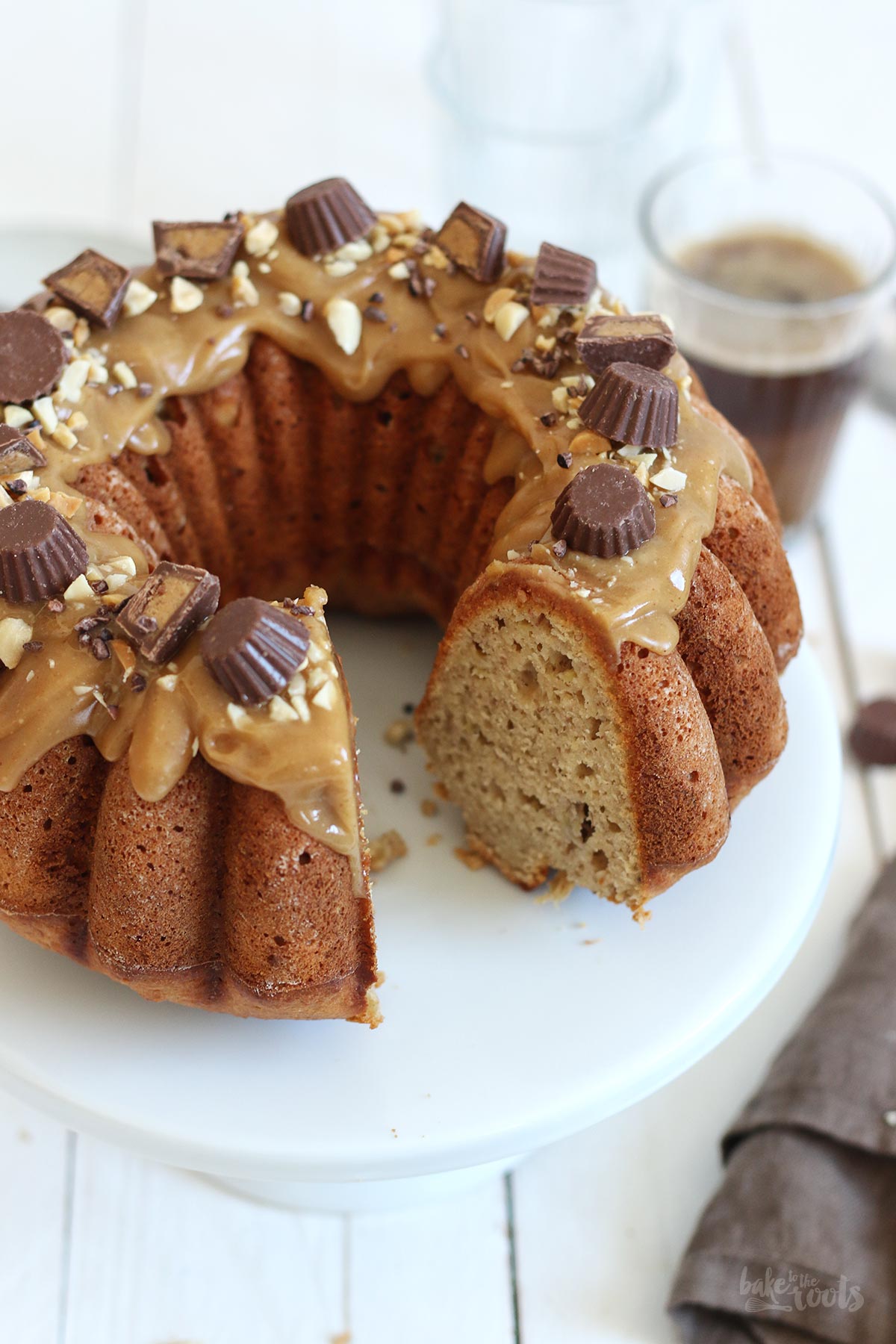 Banana & Peanut Butter Bundt Cake | Bake to the roots