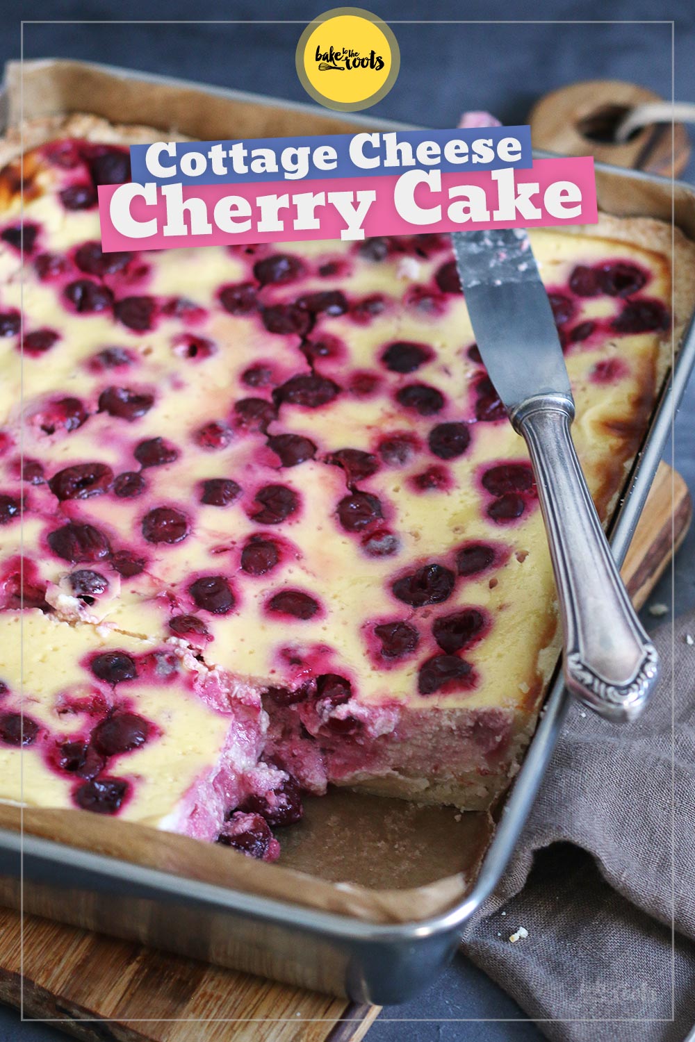 Cottage Cheese Cherry Cake | Bake to the roots