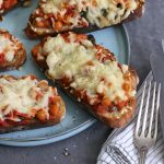 Cheesy Chickpea, Tomato & Spinach Melts | Bake to the roots
