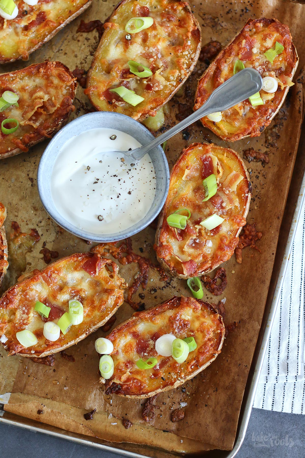 Potato Skins with Bacon & Cheese | Bake to the roots