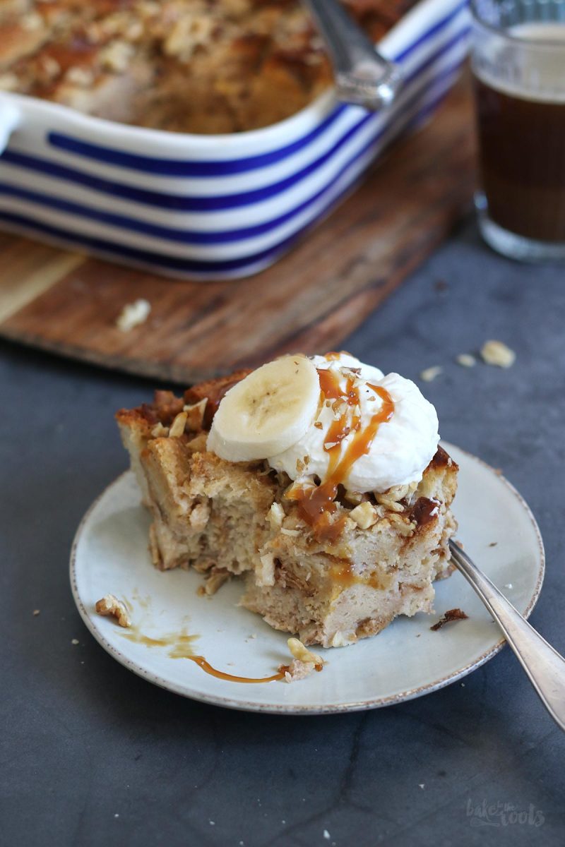 Bananen &amp; Walnuss Bread Pudding | Bake to the roots
