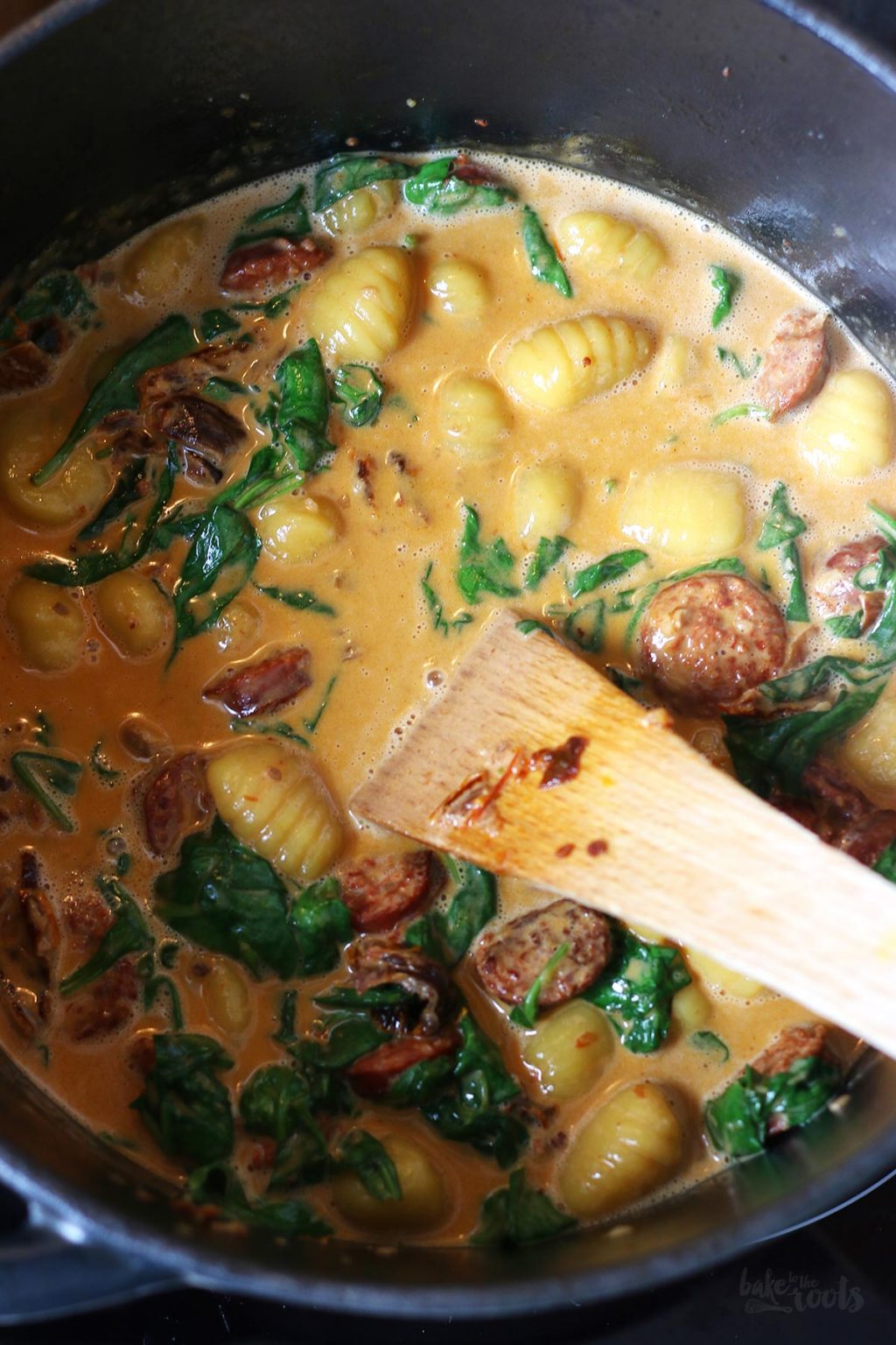 Gnocchi with Chorizo, SunDried Tomatoes & Spinach BTTR