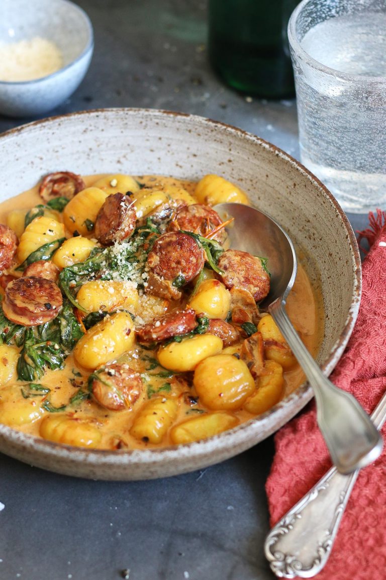 Gnocchi with Chorizo, SunDried Tomatoes & Spinach BTTR