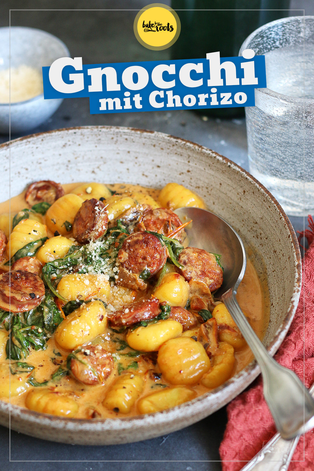 Gnocchi mit Chorizo, getrockneten Tomaten & Spinat | Bake to the roots