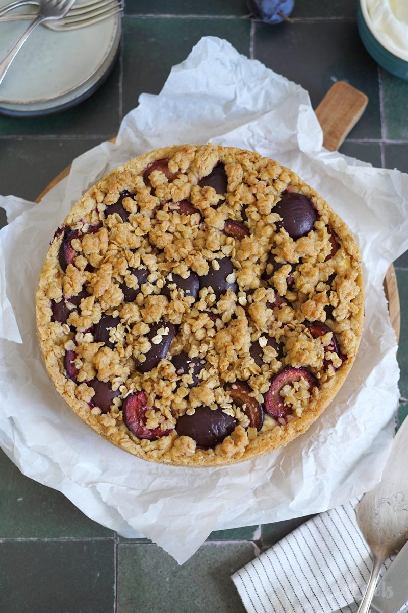 Damson Plum Poppy Seed Cheesecake | Bake to the roots