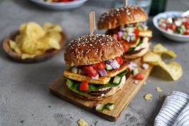 Halloumi Veggie Burger | Bake to the roots