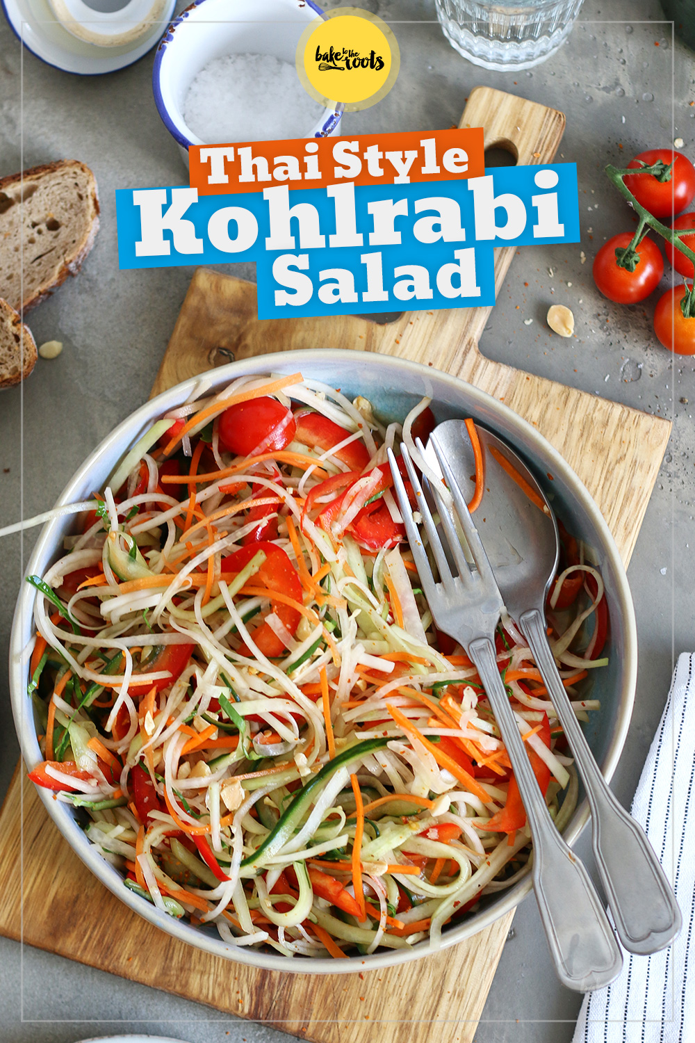 Thai Style Kohlrabi Salad | Bake to the roots