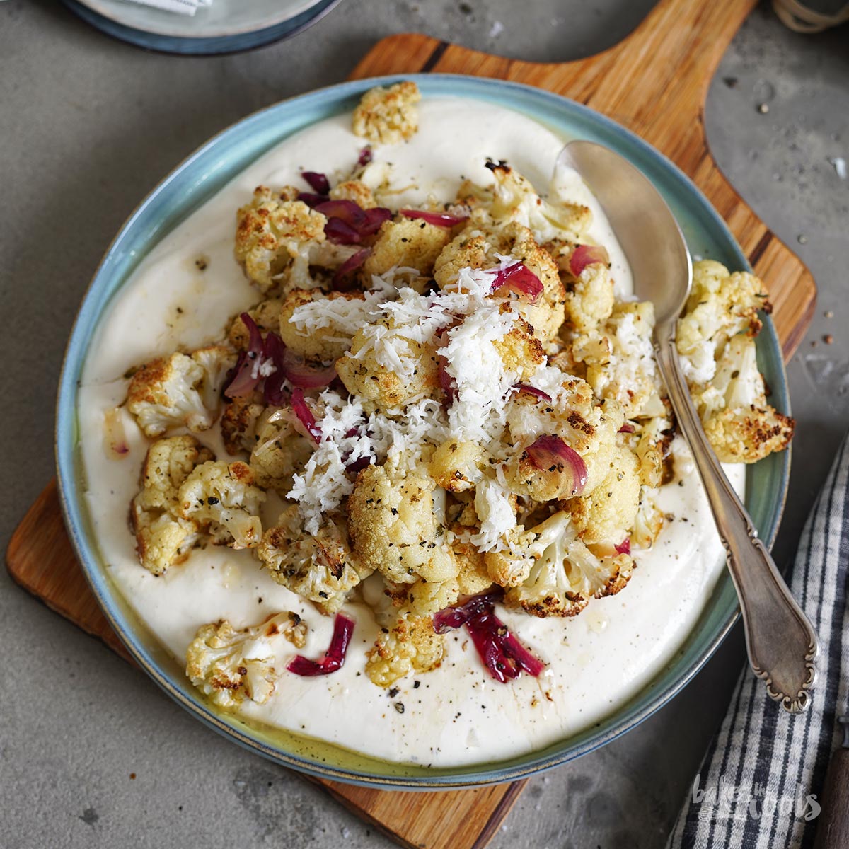Roasted Cauliflower with Whipped Feta | Bake to the roots