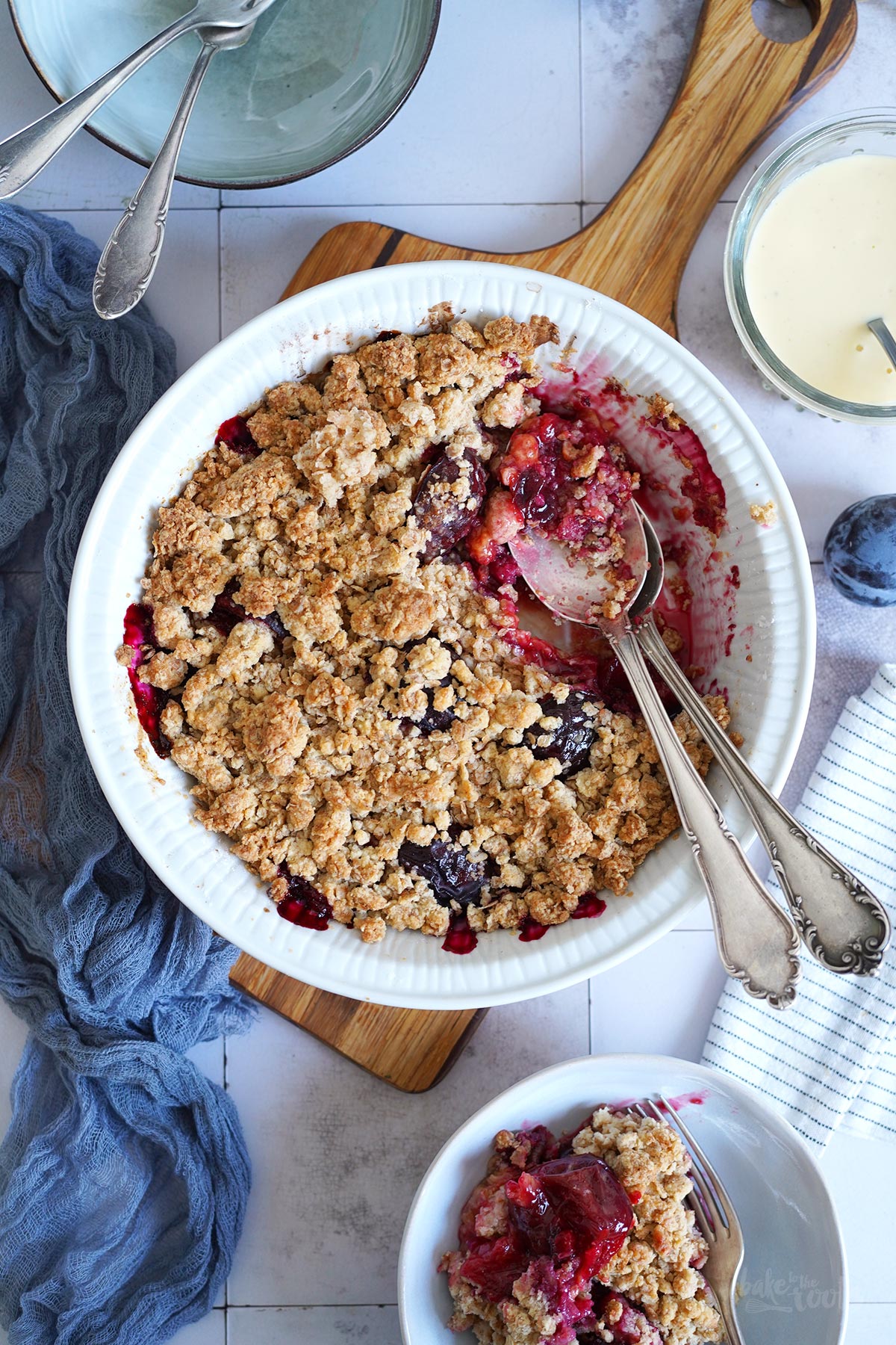 Damson Plum Crumble | Bake to the roots