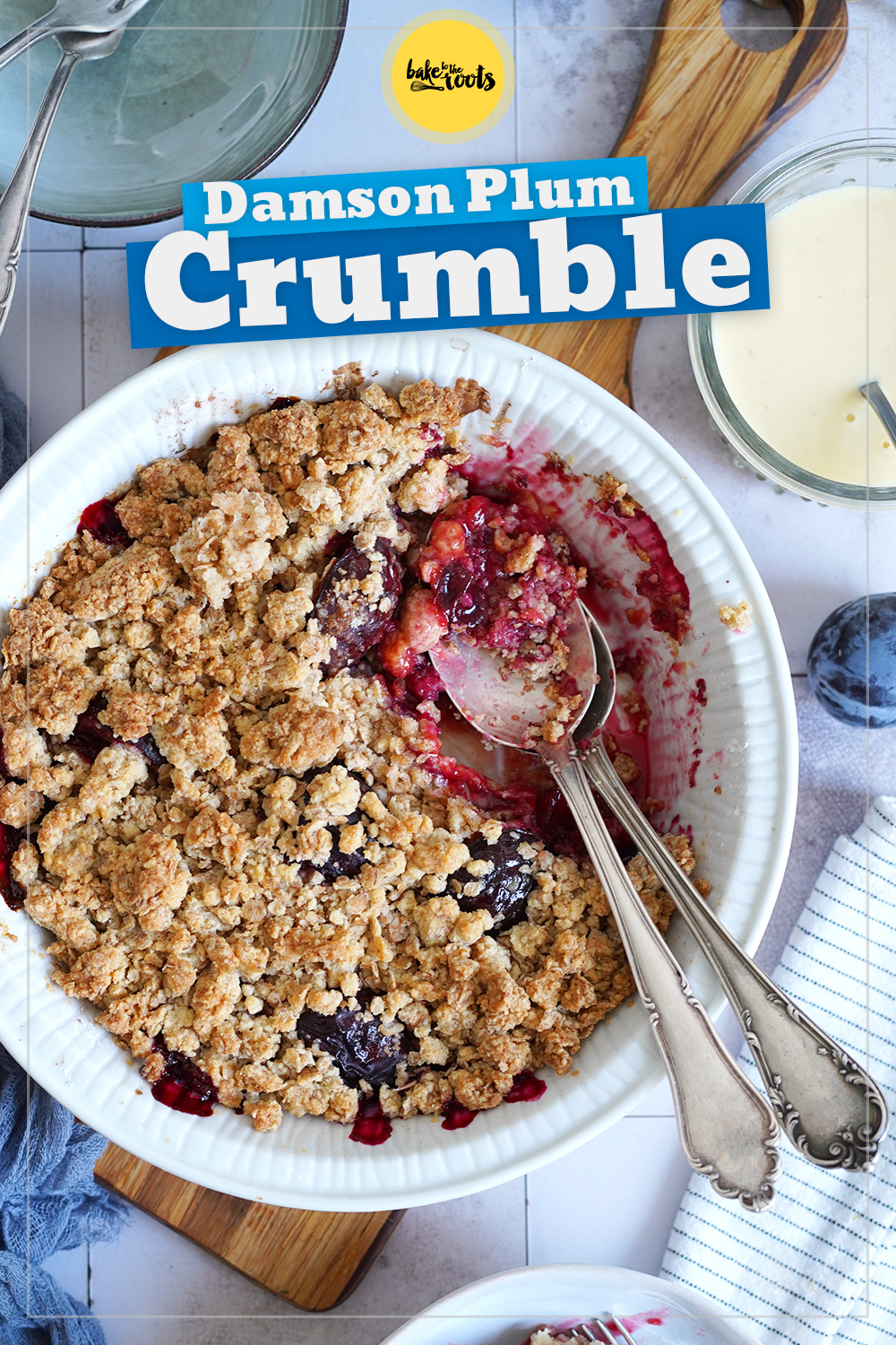 Damson Plum Crumble | Bake to the roots