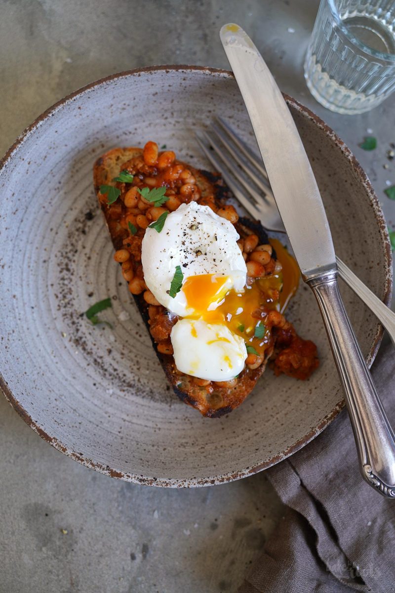 Sausage & Bacon Ragù with White Beans and Polenta BTTR
