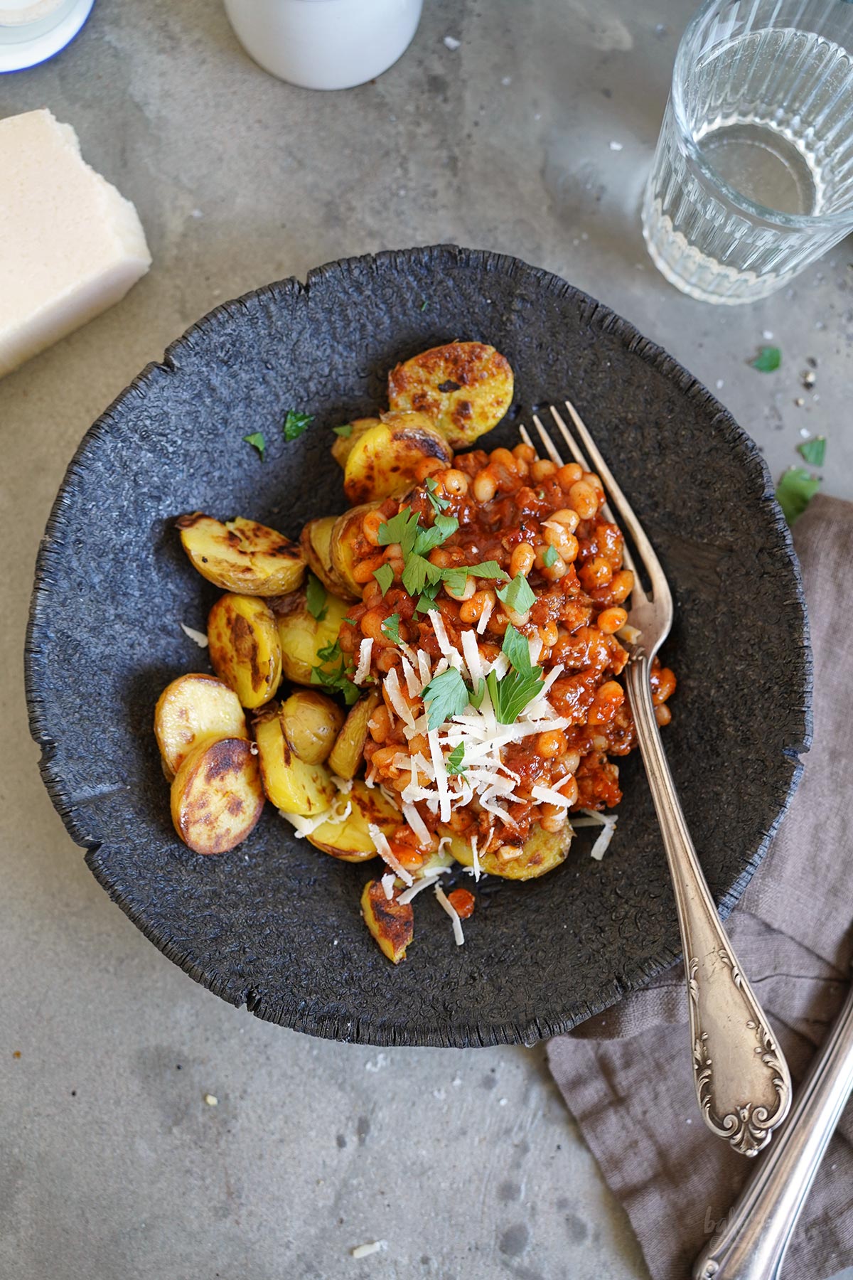 Sausage & Bacon Ragù with Fried Potatoes | Bake to the roots
