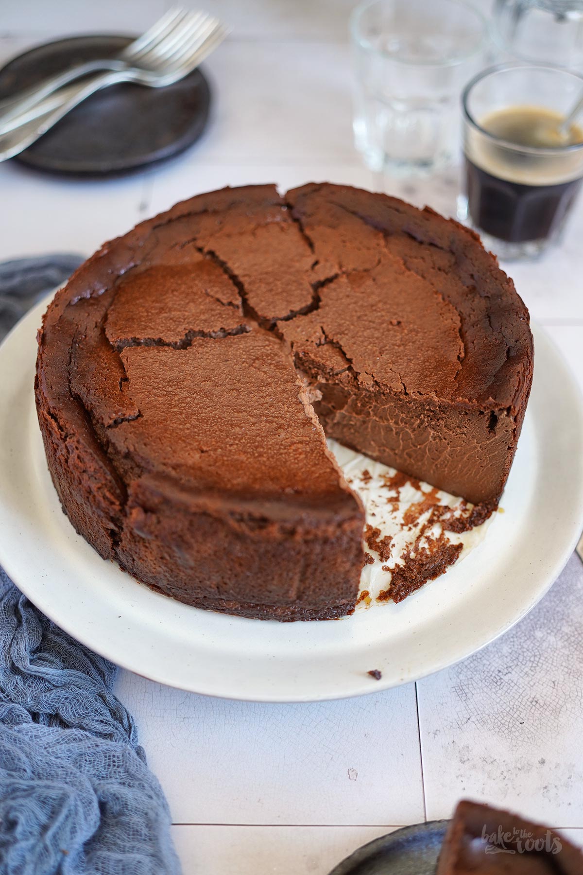 Basque Chocolate Cheesecake | Bake to the roots
