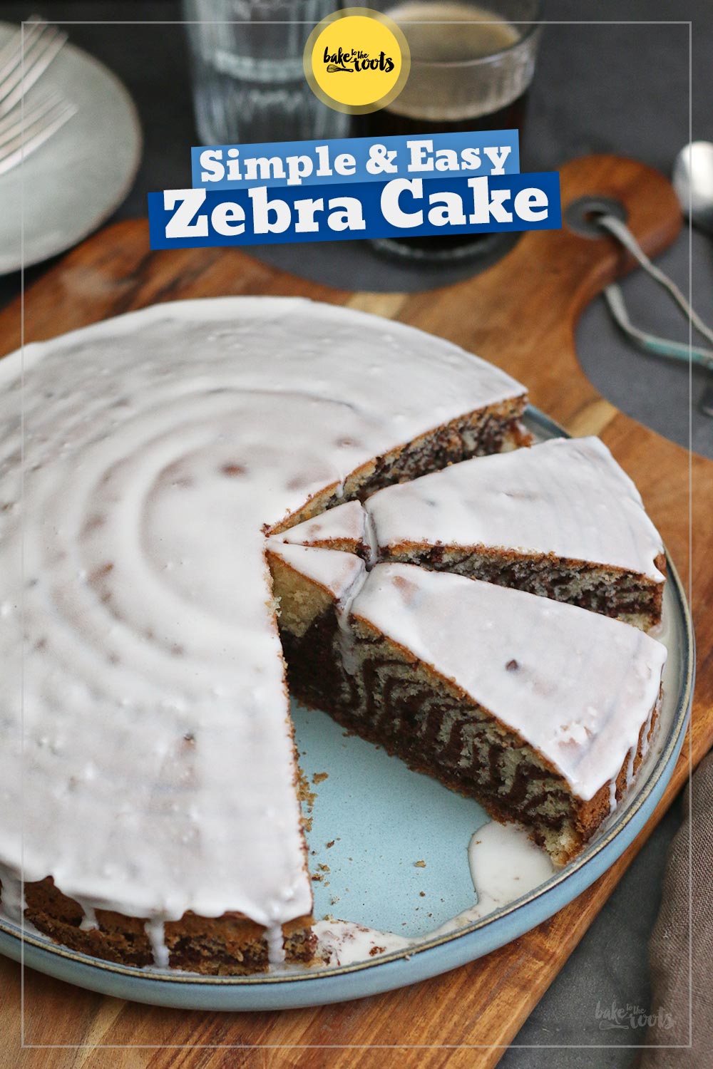 Simple & Easy Zebra Cake | Bake to the roots