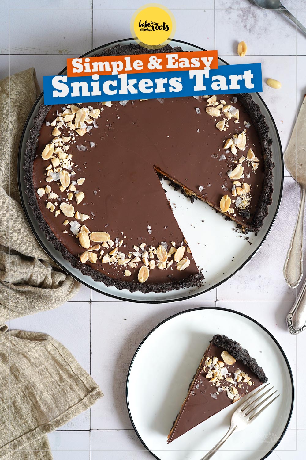 Snickers Tart (without Snickers) | Bake to the roots