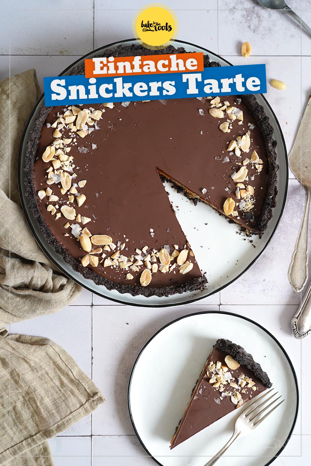 Snickers Tarte (ohne Snickers) | Bake to the roots
