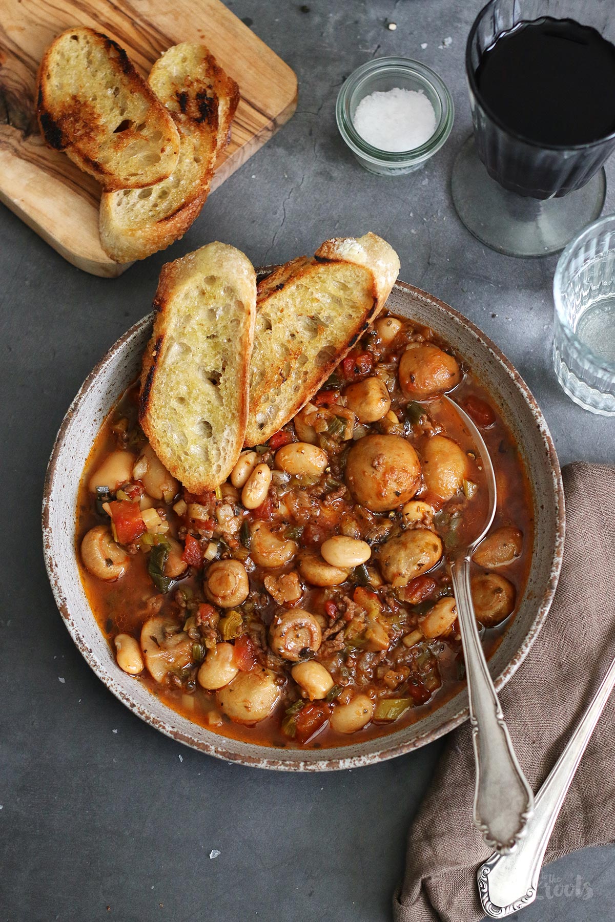 Braised Mushroom, White Beans & Leek Stew | Bake to the roots