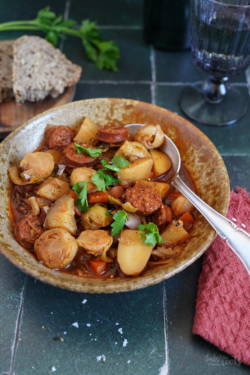 Eintopf mit Rosenkohl, Kartoffeln &amp; Chorizo | BTTR