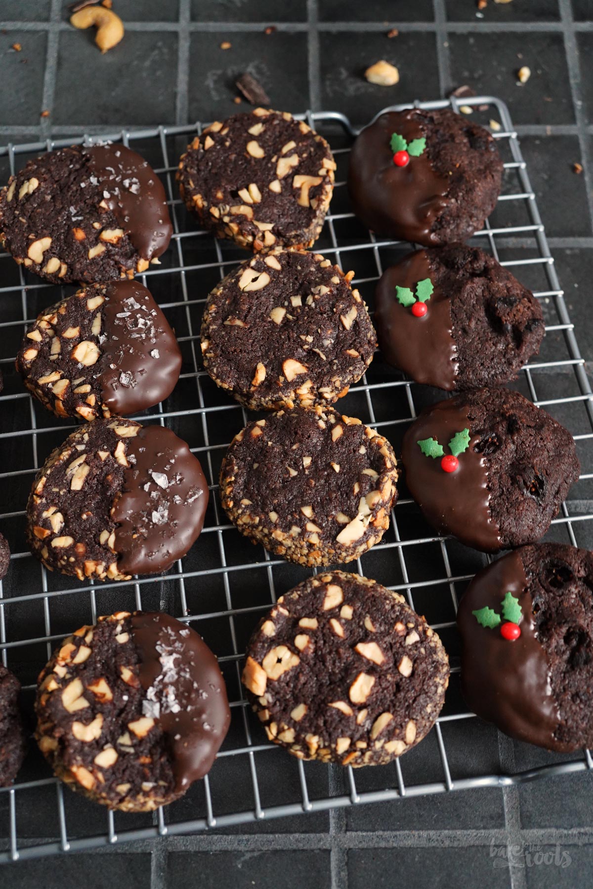 Slice 'n' Bake X-mas Chocolate Cookies (vegan) | Bake to the roots