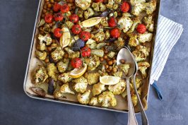 Roasted Cauliflower & Chickpea Oven Veggies | Bake to the roots