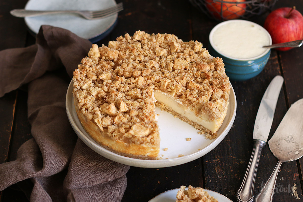 Apfel Streusel Pudding Kuchen | Bake to the roots | Bake to the roots