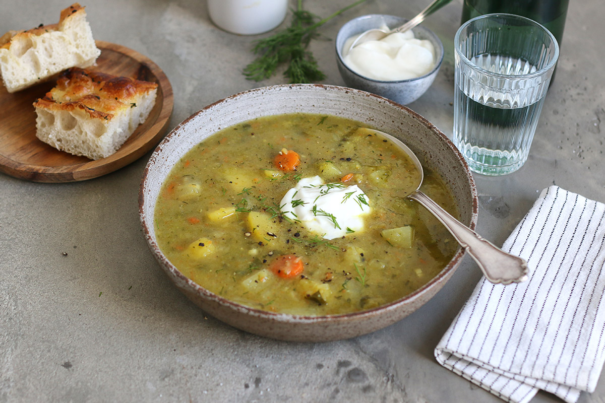 Easy Kohlrabi Veggie Soup | Bake to the roots