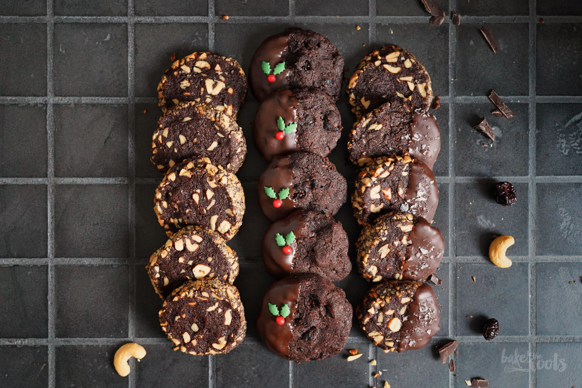 Slice 'n' Bake X-mas Chocolate Cookies (vegan) | Bake to the roots