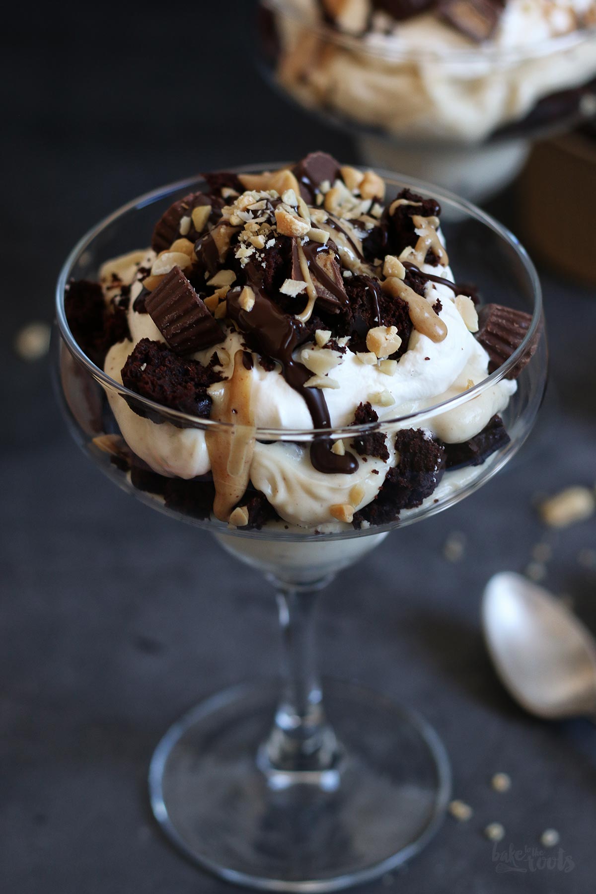 Erdnussbutter Brownie Trifles | Bake to the roots