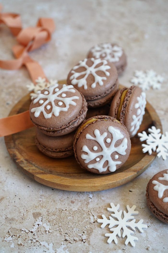 Chocolate Macarons with Hazelnut Praliné Cream | BTTR