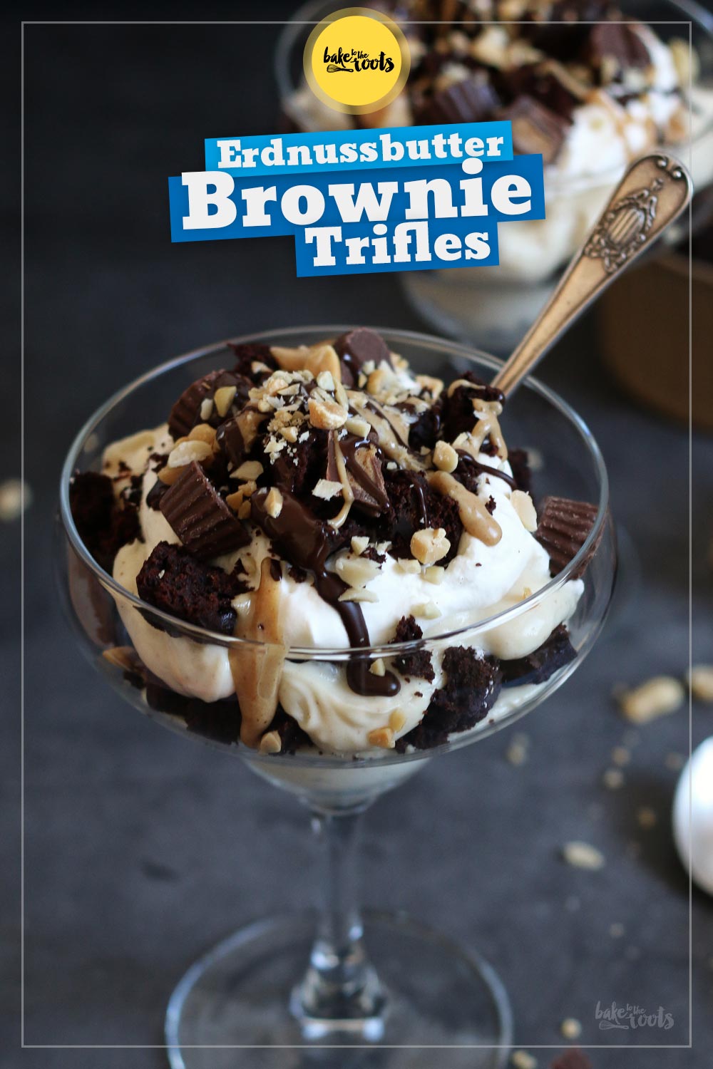 Erdnussbutter Brownie Trifles | Bake to the roots