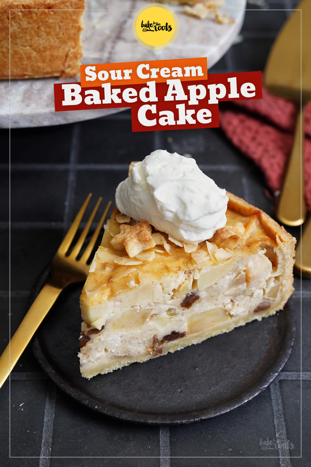 Baked Apples Cake (with Sour Cream) | Bake to the roots