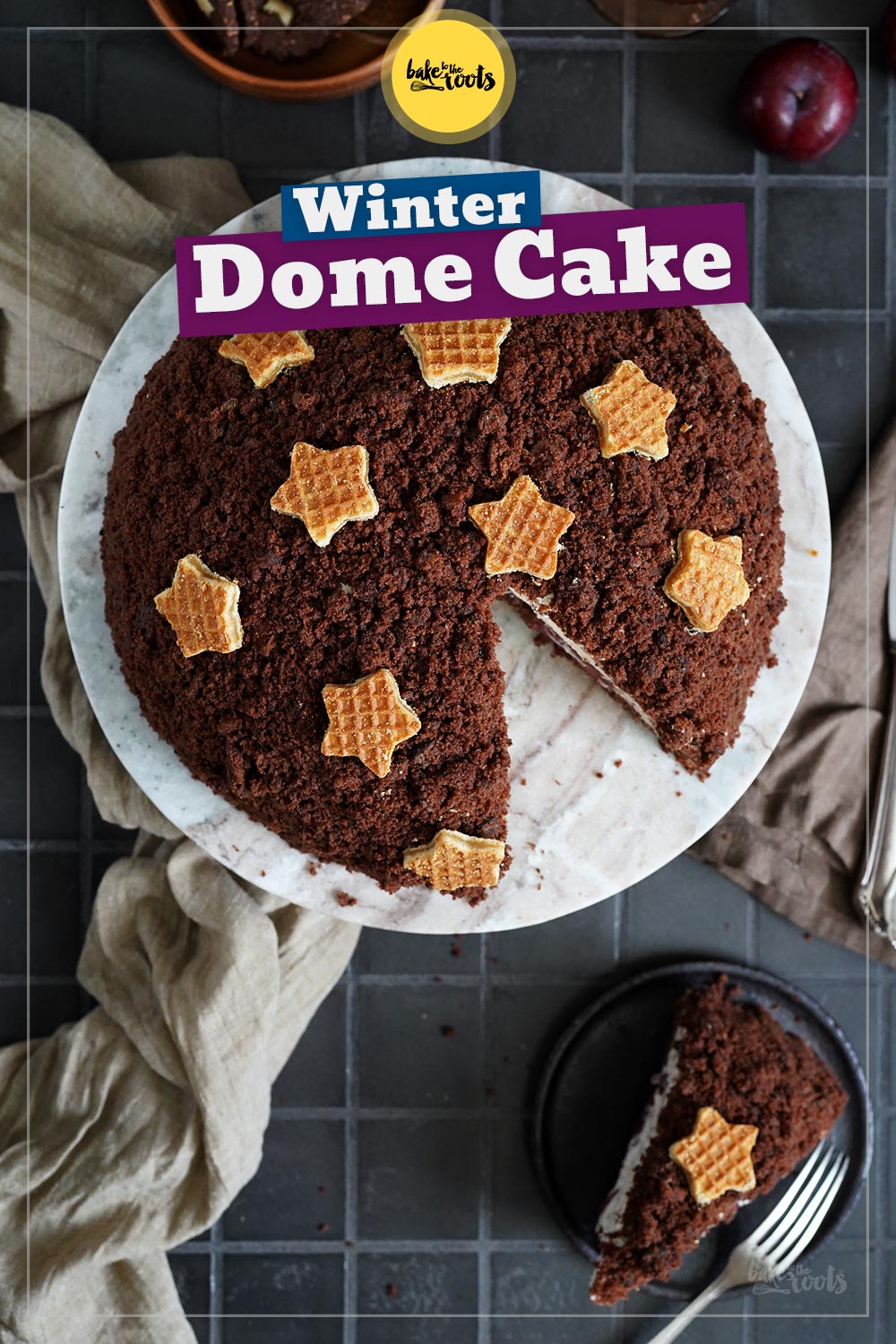 Winter Dome Cake with Cinnamon Plums | Bake to the roots