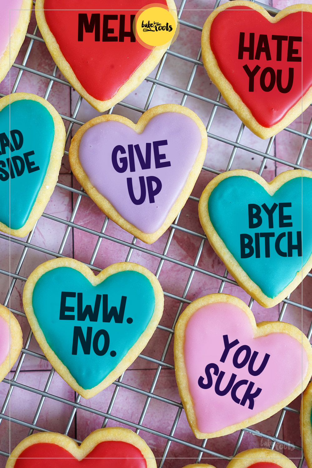 Cute Valentine's Day Sugar Cookies | Bake to the roots