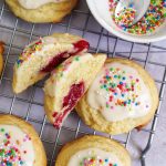 Sour Cream Raspberry Funfetti Cookies | Bake to the roots