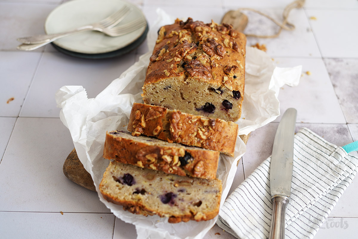 Blaubeeren Walnuss Bananenbrot | Bake to the roots